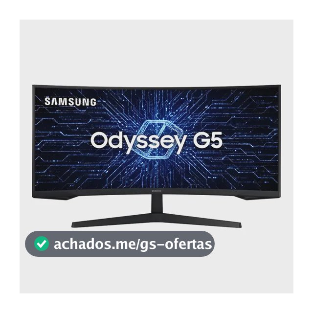 Monitor Gamer Samsung Odyssey G5 34  Uwqhd Preto 127/220v