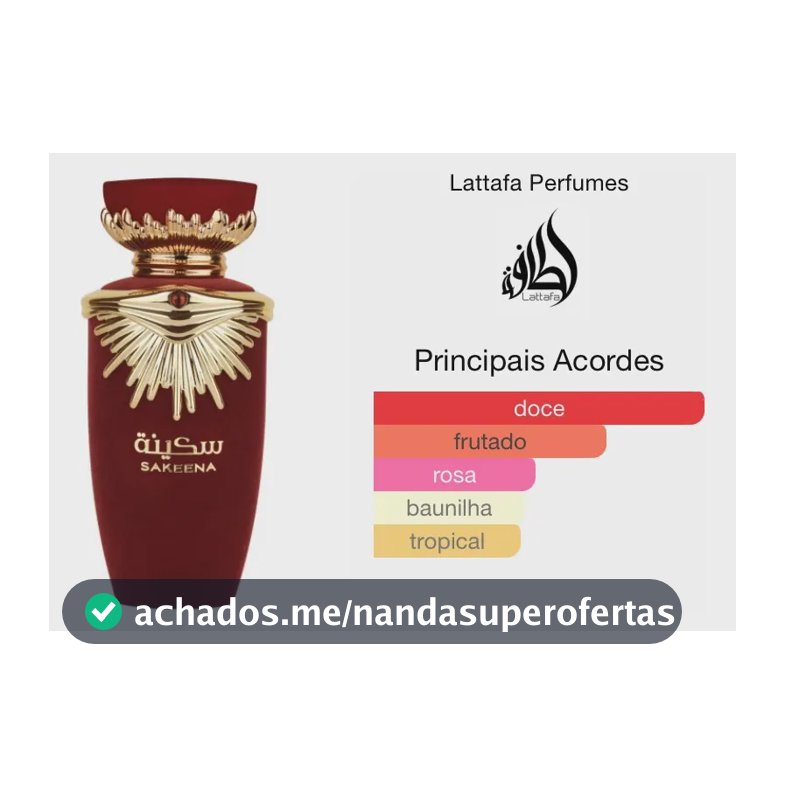 Perfume Sakeena Lattafa Edp Feminino 100ml Original