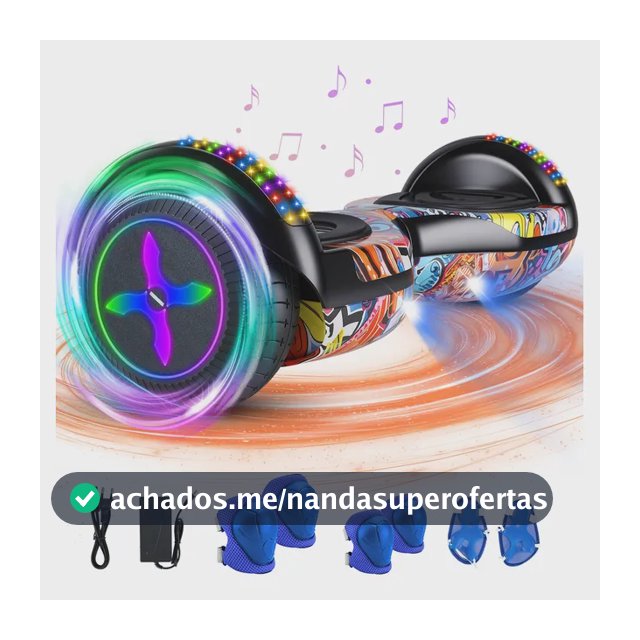 Hoverboard Skate Elétrico Com Led E Bluetooth Alumínio 120kg Rosa-pálido