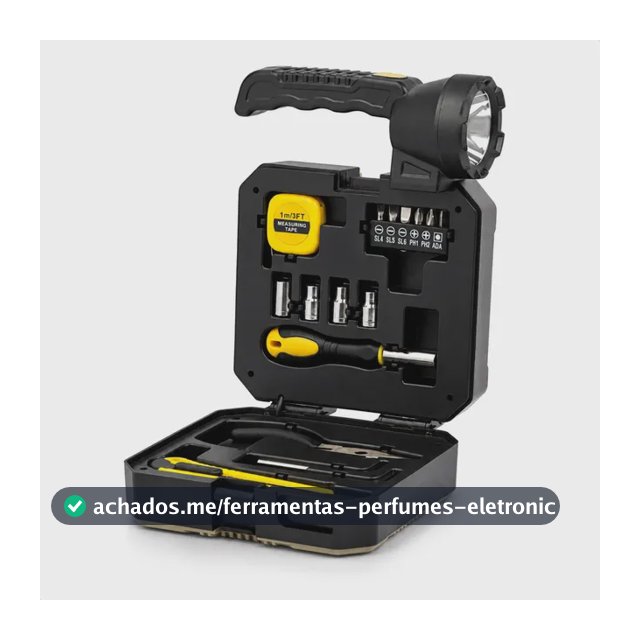 Maleta Ferramentas Luz Segurança Led Carregador Power Bank Branco/vermelho Branco