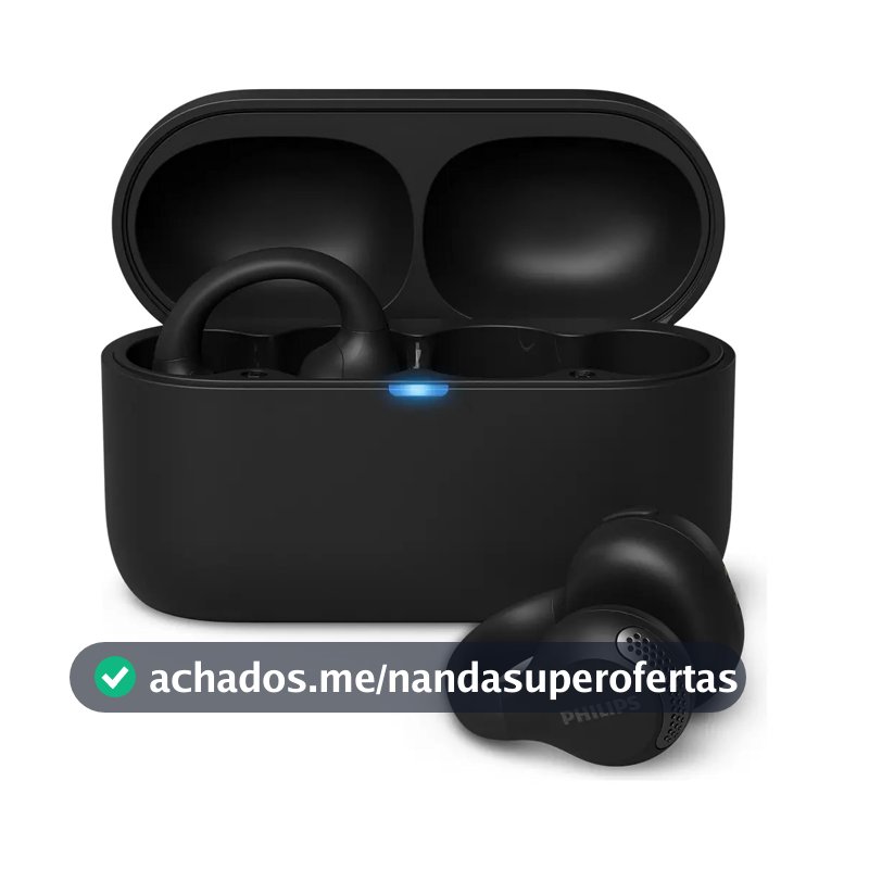 Fone De Ouvido Ear Cuff Sem Fio Philips Bluetooth Preto Taq2000bk