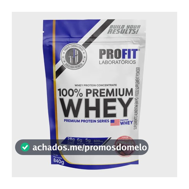 Whey Protein 100% Concentrado Premium 840g Profit Morango