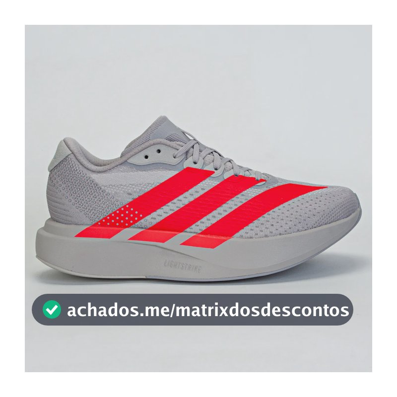 Tênis adidas Adizero Pacer Feminino Corrida Cinza/vermelho Liso 38 Br