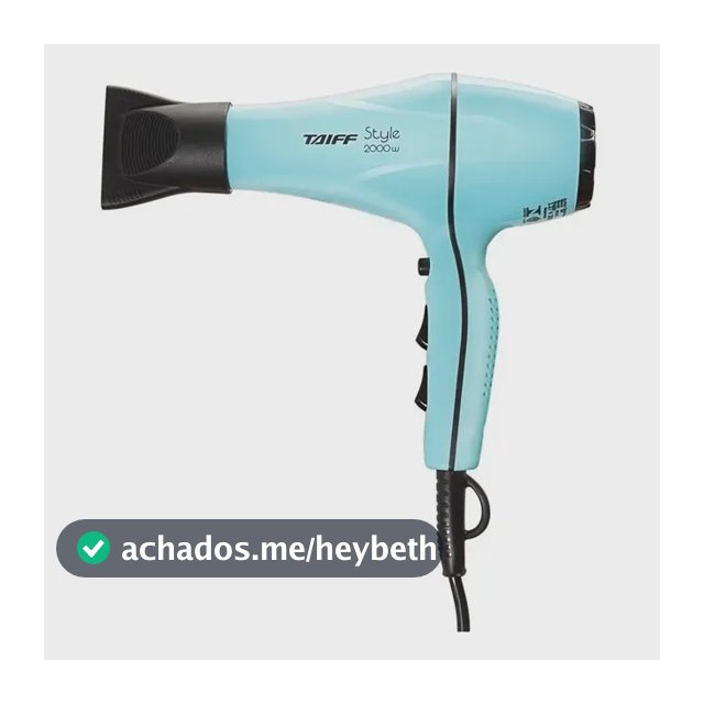 Secador de Cabelo Taiff 2000W Stylle Azul Tiffany