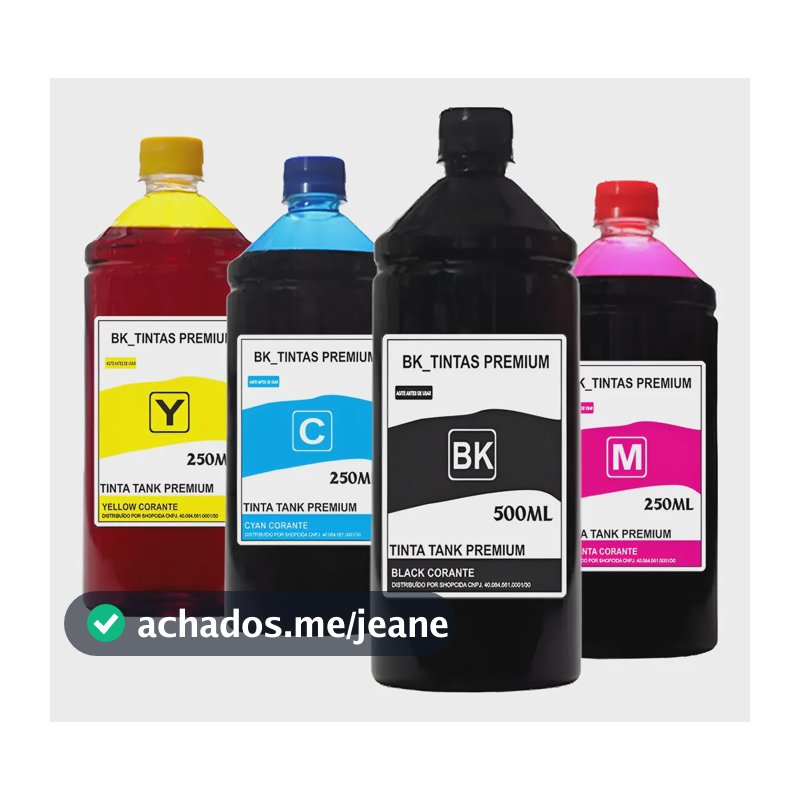 Refil 1250ml Tinta Compatível Epson L5190 L5590 L1250 L3250 Cmyk