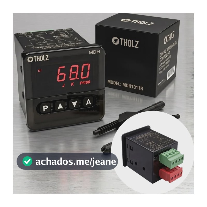 Controlador Temperatura 48x48 Tholz Mdh1311r Controle 48mm 127/220v Bivolt Bifásico