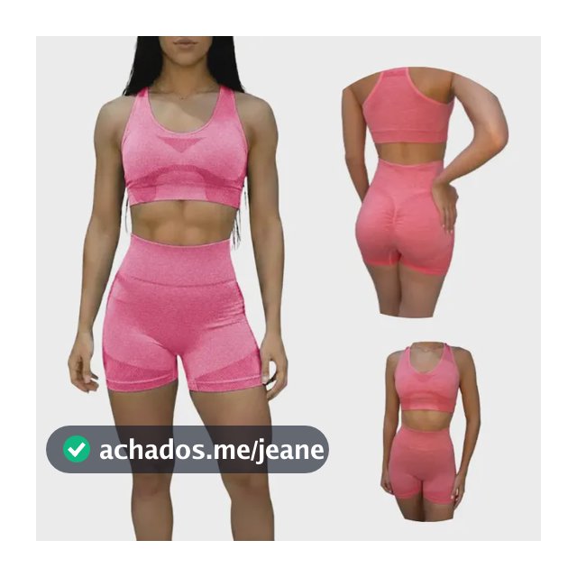 Conjunto Fitness Virginia Top E Shorts Blackout Feminino