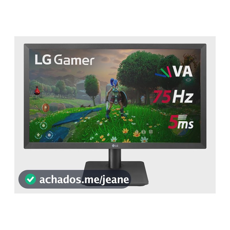 MONITOR GAMER LG 22" - TELA VA DE 21.5", FHD (1920X1080), 75HZ, 5MS (GTG), HDMI, FREESYNC, Preto- 22MP410