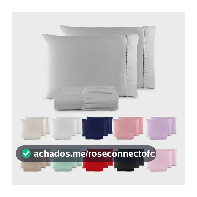 Jogo De Lençol 400 Fios Ponto Palito Cama Queen 3 Pçs Saldão