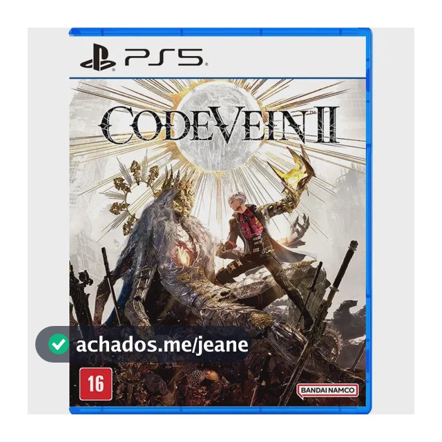 Jogo Code Vein Ii Edição Padrão Para Playstation 5 Bandai