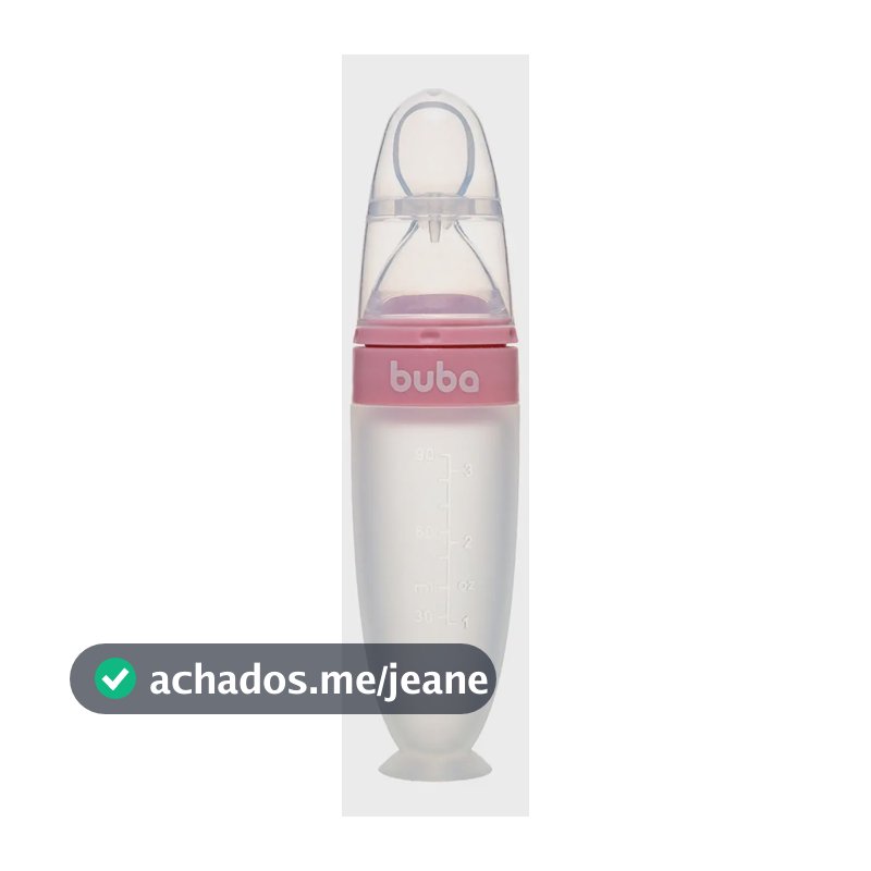 Colher Dosadora De Silicone Com Ventosa E Tampa Rosa Buba