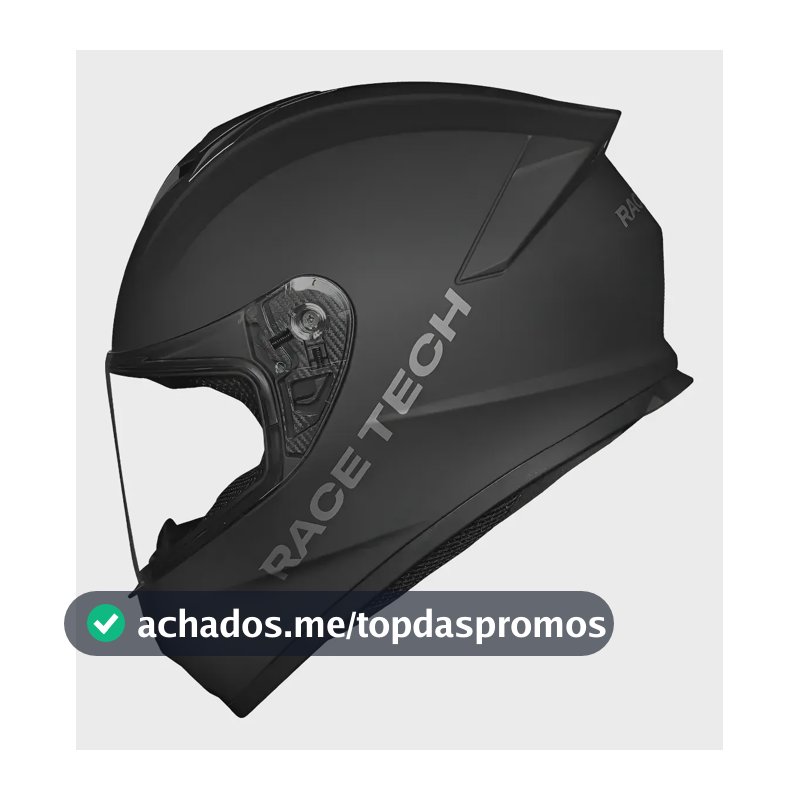 Capacete Race Tech Hit Preto Fosco Masculino Feminino - Tamanho Do Capacete 60