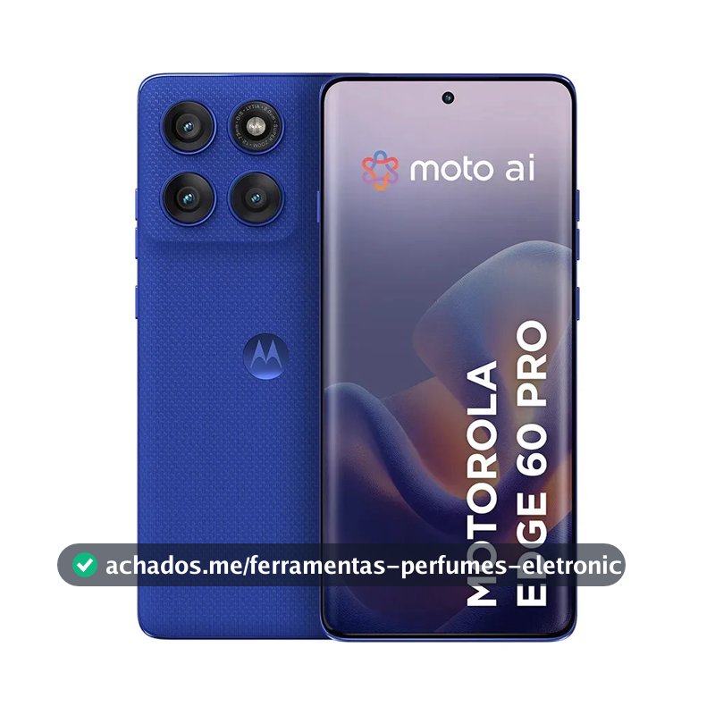 Smartphone Motorola Edge 60 Pro 5g - 256gb 12gb Ram+12gb Ram Boost, Tela Quad-curve Moto Ai 50mp Sony Camera Ultrarresistencia Militar Ip68 + Ip69 - Azul
