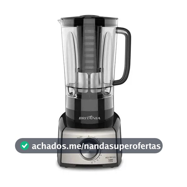 Liquidificador Blq1380p Pro Maxx 6 Inox 3l 1200w Britânia Cor Preto