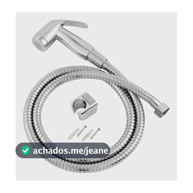 Kit Ducha Higiênica Mangueira Inox 1,20 Chuveirinho Cromado