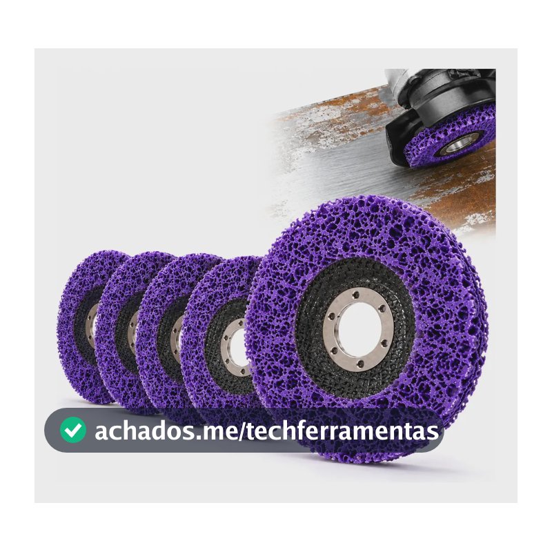 Kit 5 Disco Strip Removedor de Tinta 115mm Alto Rendimento Desbaste Rápido Excelente Acabamento Para Esmerilhadeira Casa Panta