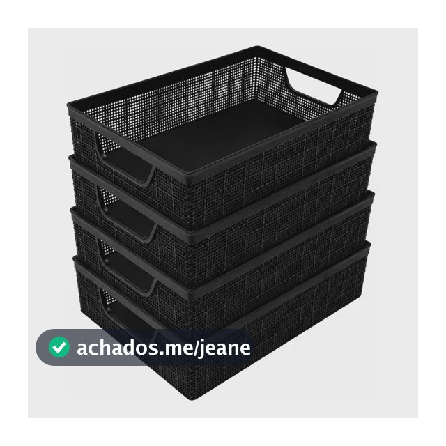 Kit 4 Cestos Organizadores Armário Gaveta Lavanderia 2l