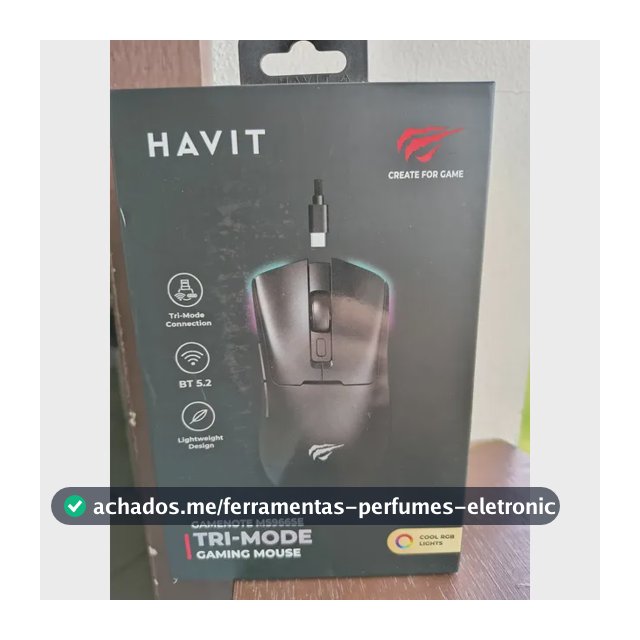 Mouse Usb Preto Com 7 Botoes - Havit Ms966se