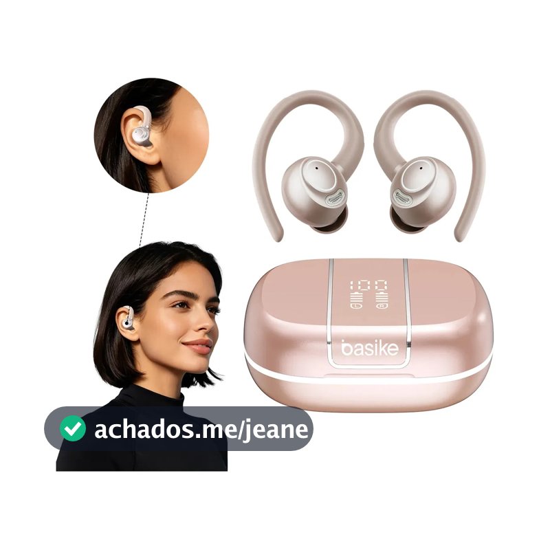 Fone de Ouvido Basike In-Ear Bluetooth 6.0 TWS com Cancelamento de Ruído ENC