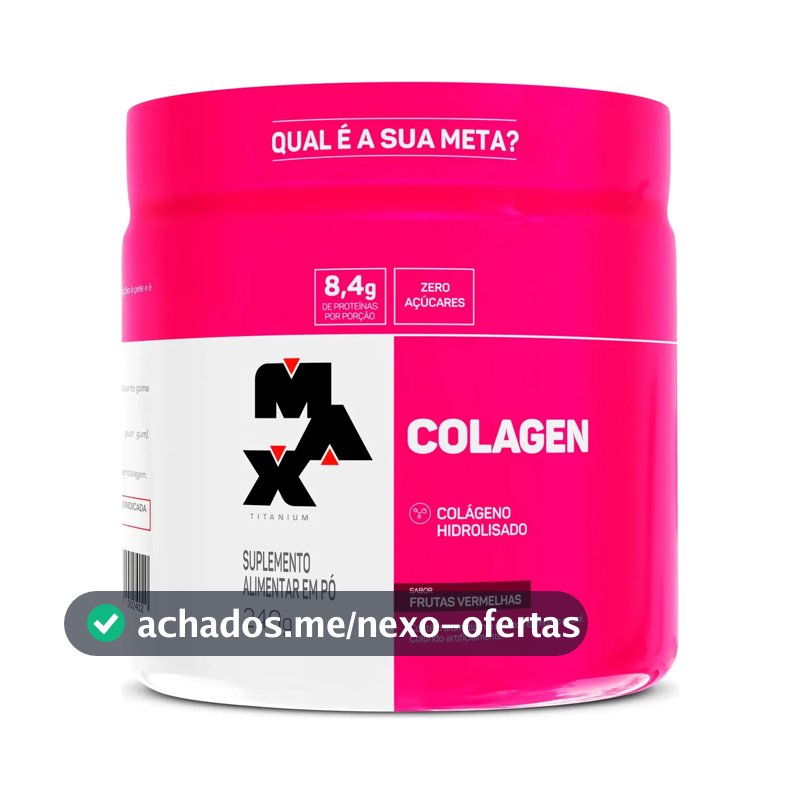 Suplemento Para Academia Collagen Sabor Frutas vermelhas 240g colágeno Max Titanium