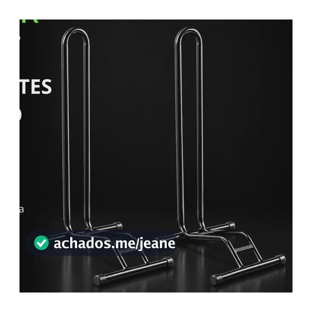 Kit 2 Suportes De Chão L Bike Descanso Para Bicicleta Preto Preto