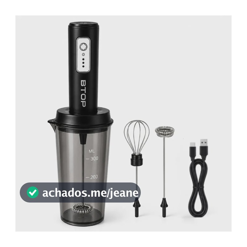 Mini Mixer Elétrico Portátil USB Recarregável 3W BTOP