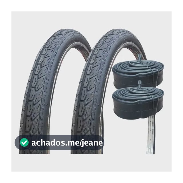 Pneu 26x1 1/2 Pneu Aro 26 Pneu Caloi Vereda Levorin 2 Pneus 2 Câmaras