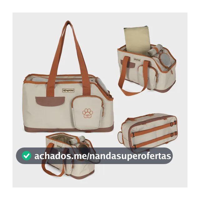 Bolsa Pet Transporte Viagem Avião Bordo Carro Cachorro Gato Bege