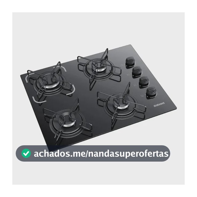 Fogão Cooktop Itatiaia Essencial 4 Bocas À Gás Preto-bivolt
