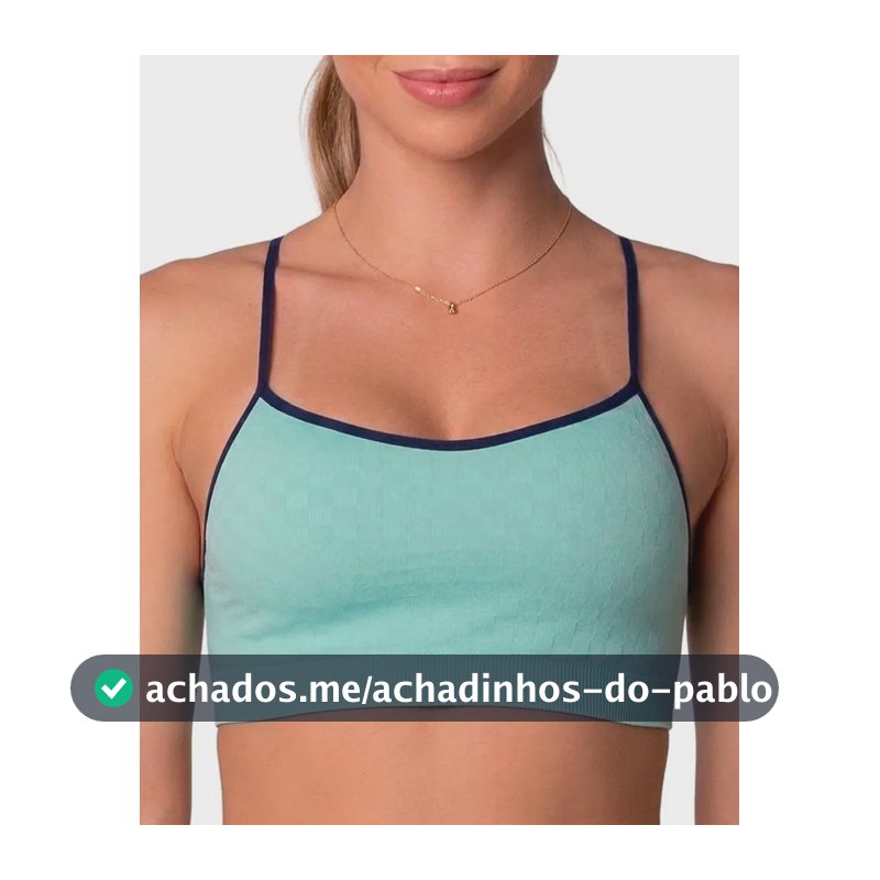 Top Selene Com Bojo Removível Fitness Sem Costura Alça Fina Verde Liso P - 34 A 36