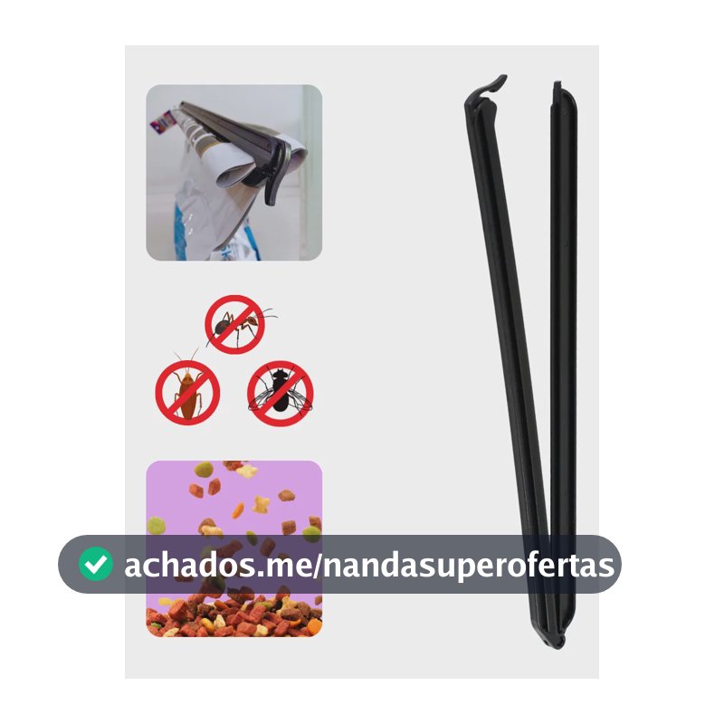 Lacre Big Pet Fecho Para Saco De Ração Da Pet Games Com 50cm Preto