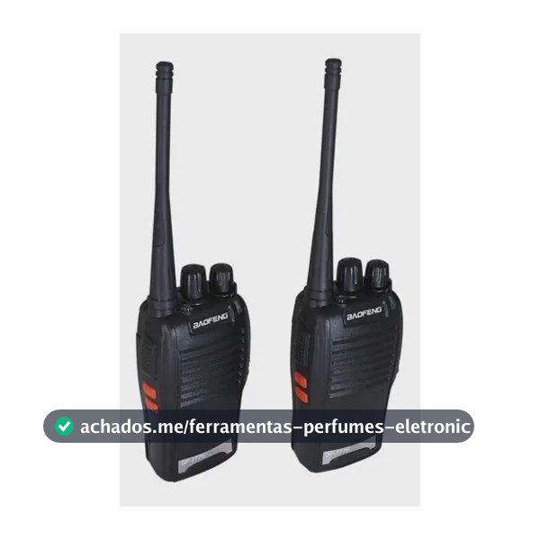 Kit 2 Rádio Comunicador Ht Walk Talk Baofeng 777s Uhf + Fone