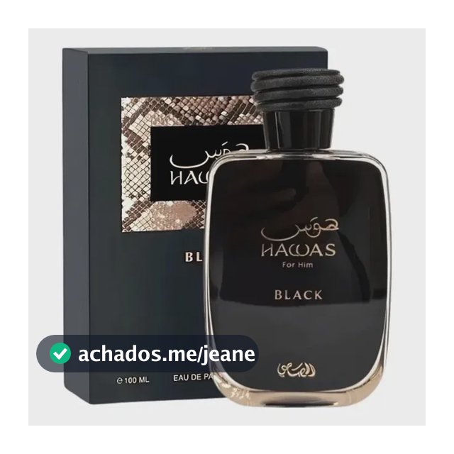 Perfume Árabe Eau De Parfum Rasasi Hawas Black Masculino 100 Ml