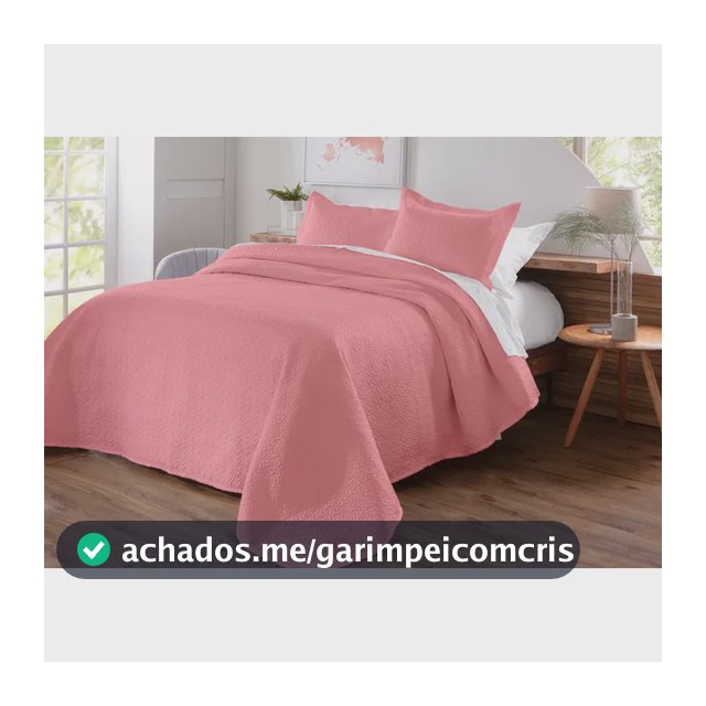 Colcha/cobre Leito Dupla Face Matelado Casal 3 Peças