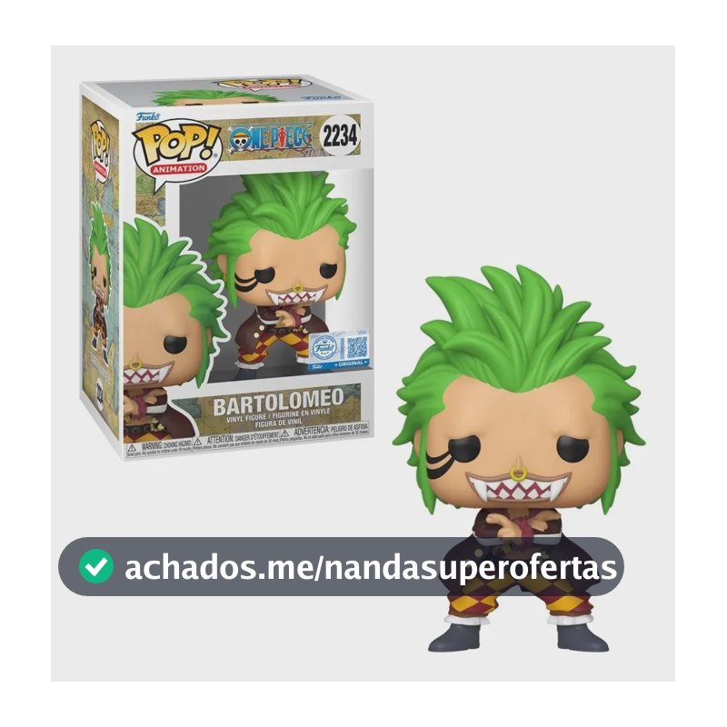Boneco 12898 Exclusivo One Piece Bartolomeo Funko Pop!