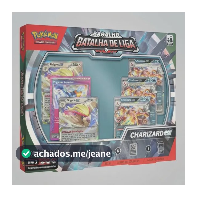 Pokémon Baralho de Batalha de Liga Charizard ex com 60 Cartas – Copag