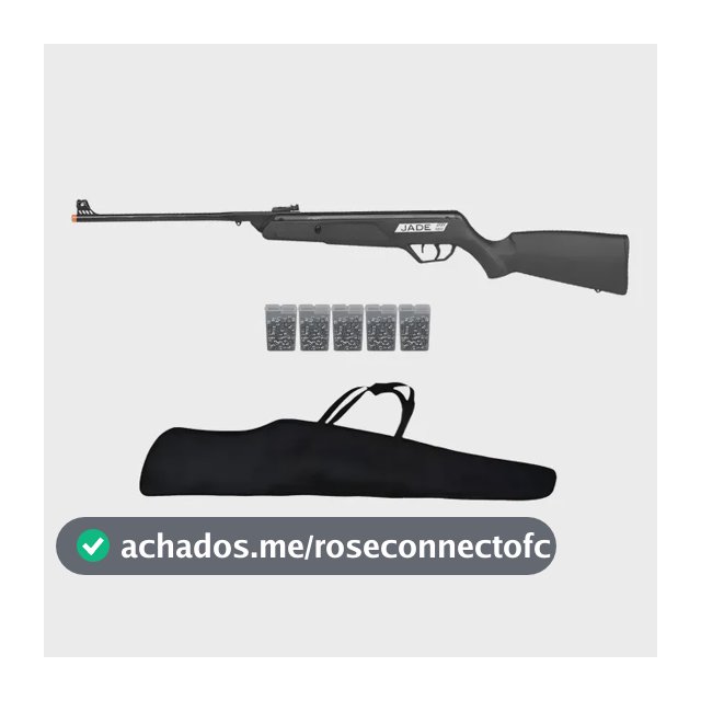 Carabina De Pressão New Jade 4.5mm - Cbc + 5 Chumbos + Capa Preto 4.5 Mm
