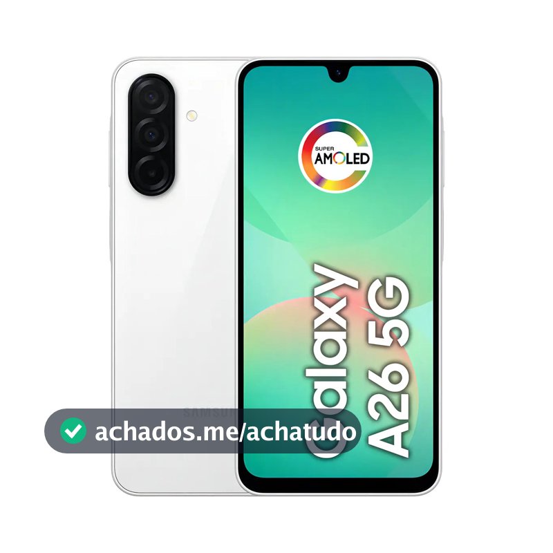 Celular Samsung Galaxy A26 5g 256gb, 8gb Ram, Câmera De 50mp, Ip67, Tela Super Amoled 6.7 , Nfc - Branco