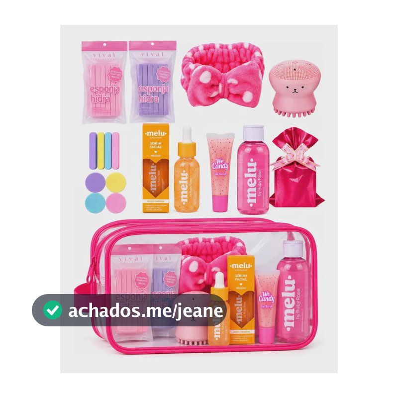 Kit Skincare Completo Adolescentes Presente Menina Melu Ruby