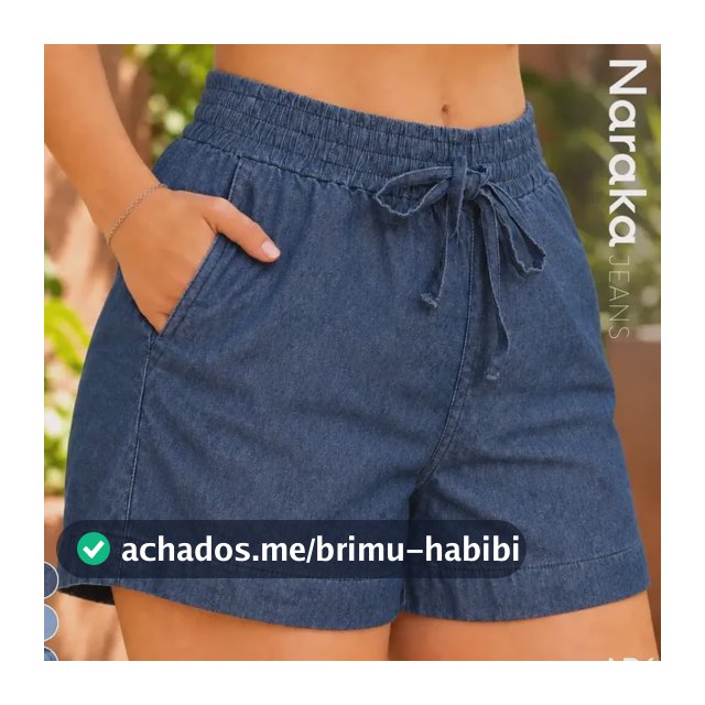 Shorts Jeans Feminino Cordão Cintura Alta Levanta Bumbum