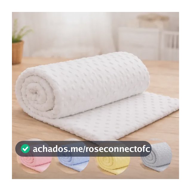 Manta Bebê Pipoquinha Plush Luxo Menino Menina 1 Metro