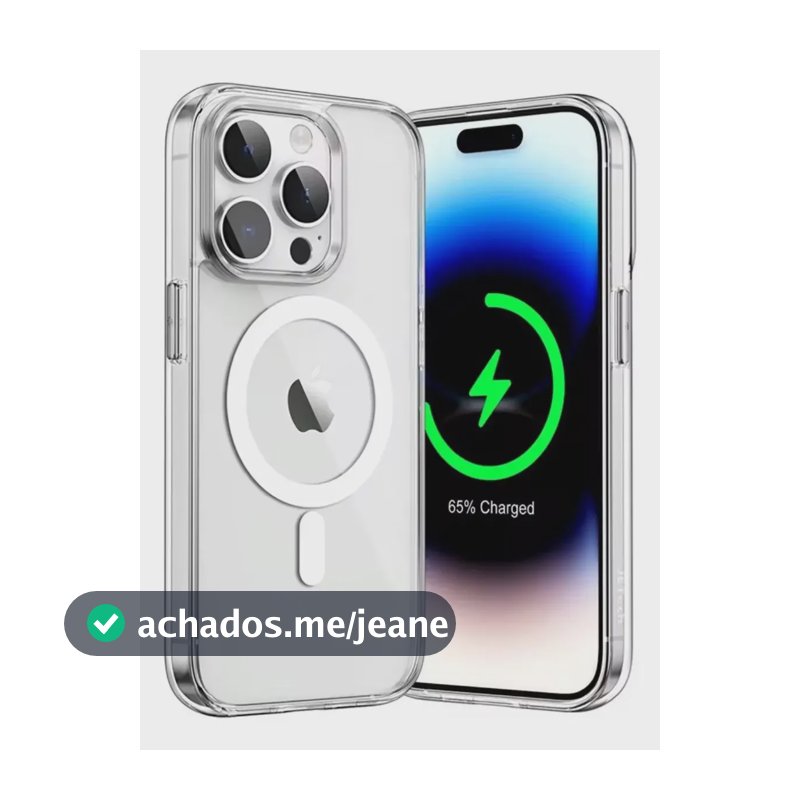 Capa Capinha Magnética Magsafe Premium P/ iPhone 12 Ao 17 Transparente iPhone 13 Normal