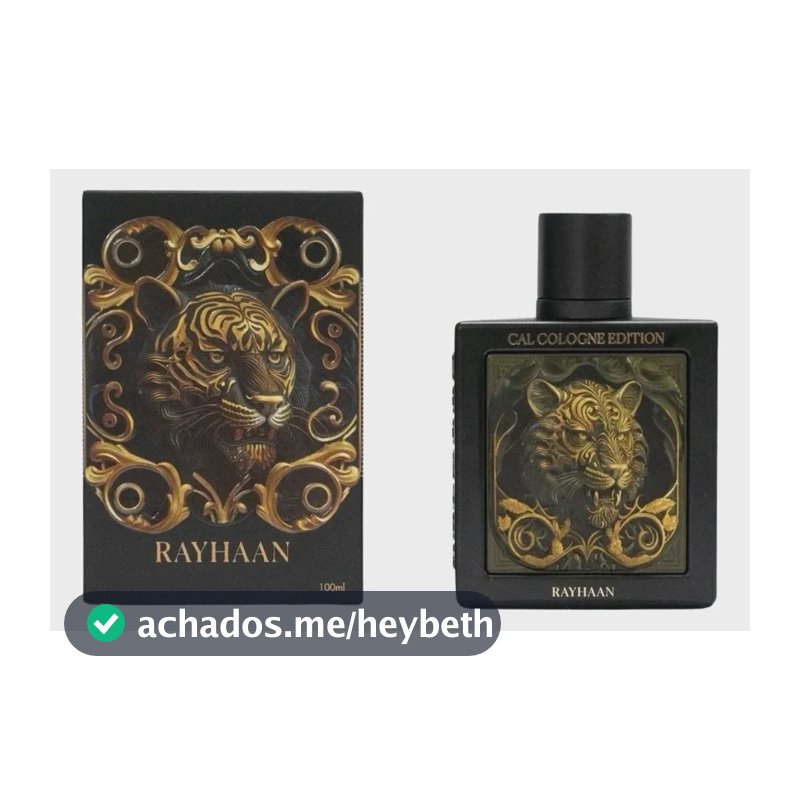 Perfume Masculino Rayhaan Tiger 100ml Notas Amadeiradas