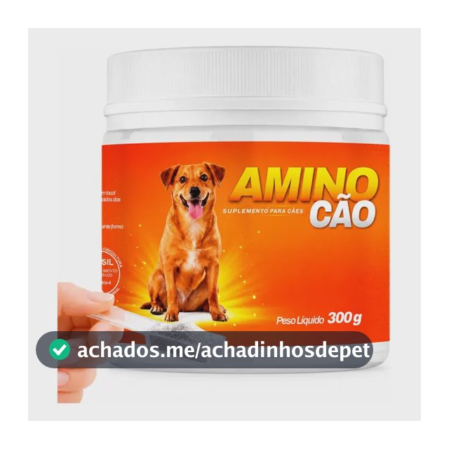 Aminocão Derme Suplemento Cães 300g Pelo Vitaminas Imunidade