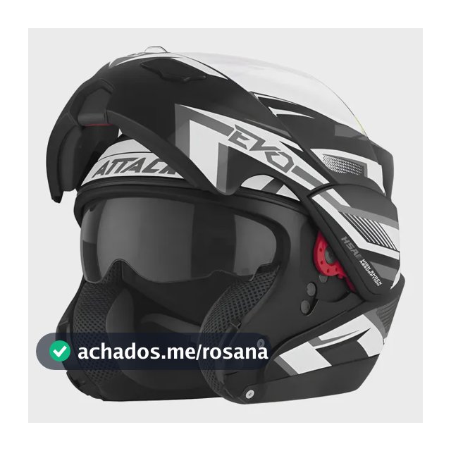 Capacete Escamoteavel Robocop Pro Tork Attack Viseira Dupla