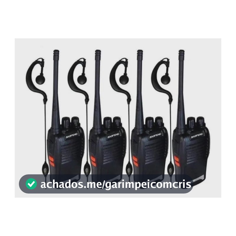 Kit 4 Radio Comunicador 777s Profissional Ht Uhf 16 Canais