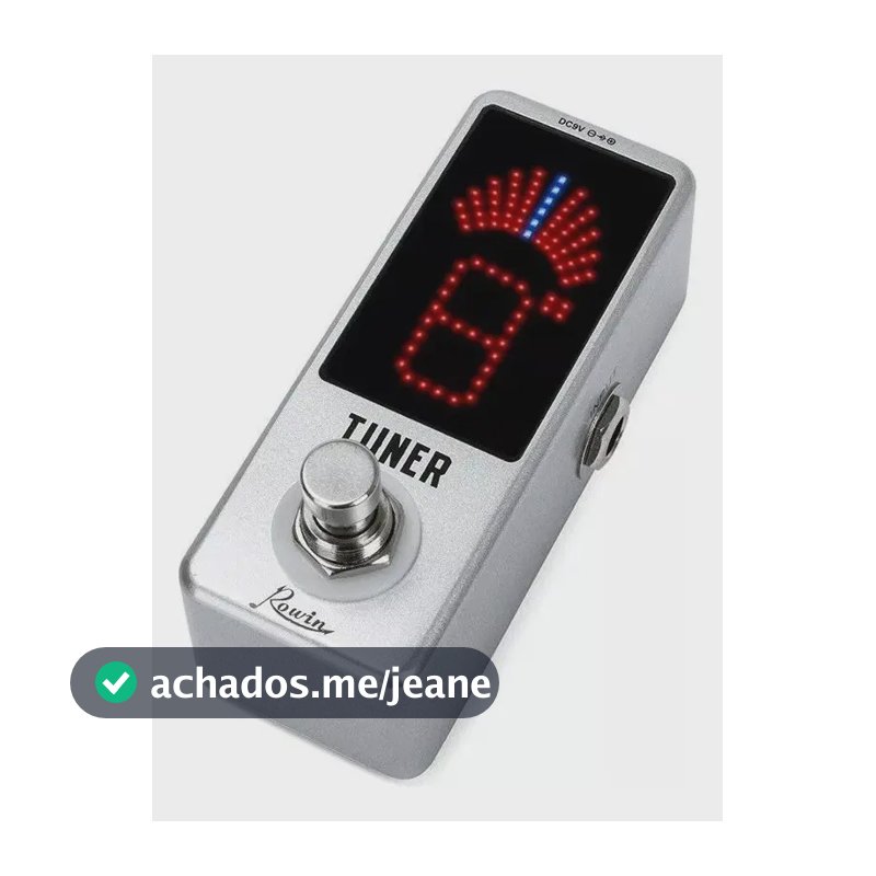 Afinador Tuner de Guitarra e Baixo Cromático Rowin Lt-910 Top Cor Prateado