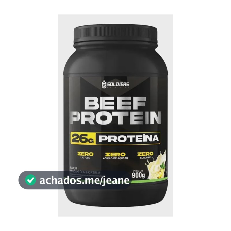 Proteína Beef Protein Zero Lactose Suplemento Alimentar Em Pó Abacaxi Com Hortelã 900g - Soldiers Nutrition