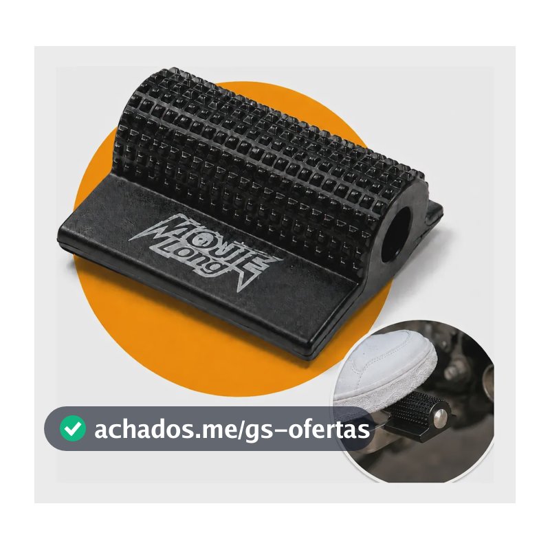 Pedal Protetor Passador Marcha Moto Protege Tênis Calçado