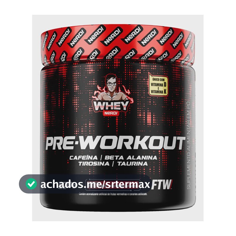 Pré Treino Whey Nerd Frutas Vermelhas Sem Glúten 300g